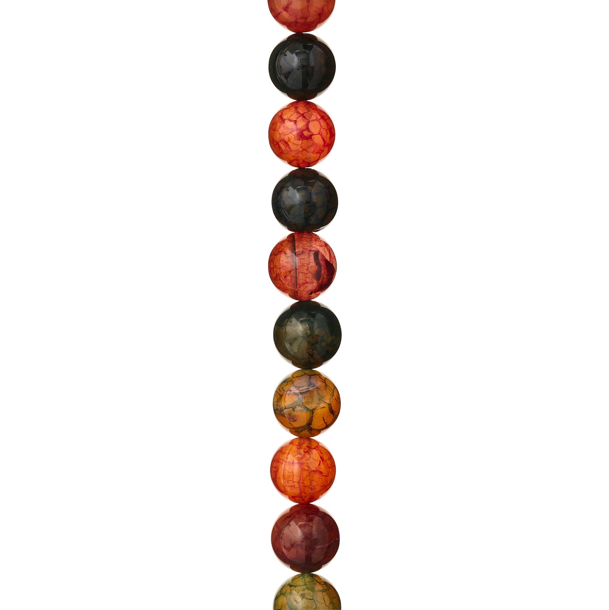 Multicolor Agate Round Beads, 10mm by Bead Landing™